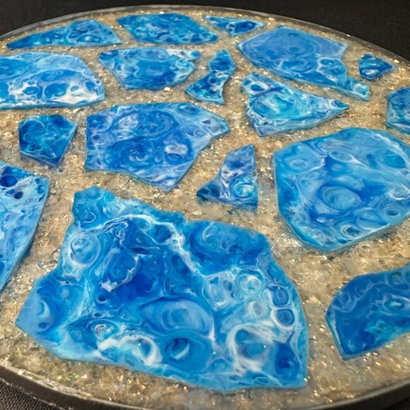 Tidal Pools Geode Agate Vanity Tray | Perfume Tray | Candle Tray - Picture 3 of 3